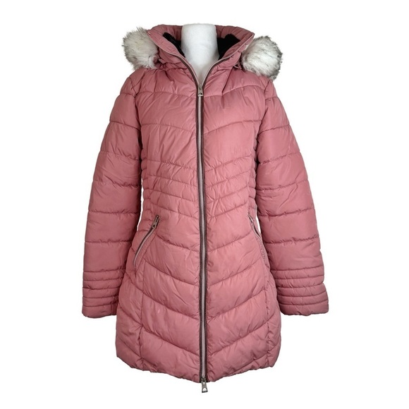 SPECIAL ONE INTERNATIONAL Jackets & Blazers - SPECIAL ONE INTERNATIONAL Women Luxury Rose Gold Puffer Parka Detachable hood L